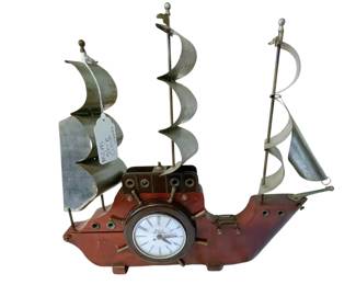 Vintage Oxford Self-Starting Clipper Ship Clock