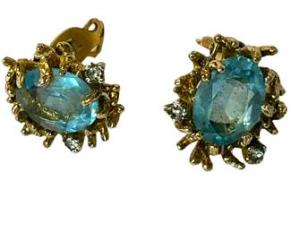 Vintage Brutalist-style clip-on earrings Panetta