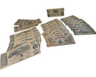 Reproduction novelty sets of Confederate Currency