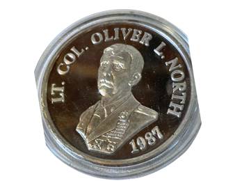 1987 Oliver North Support Freedom Fighters Round