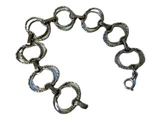 Vintage European 835 silver open-link bracelet