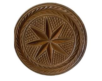 Antique wooden butter stamp