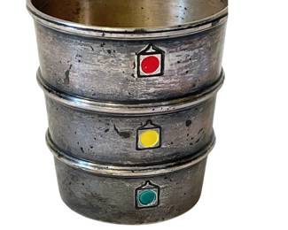Vintage Sterling Silver Stoplight Jigger