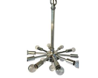 Vintage Chrome Sputnick Chandelier Light