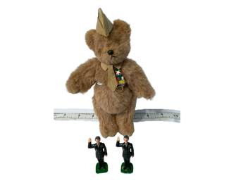 Mohair Military Bear / Lead Toy Soldiers