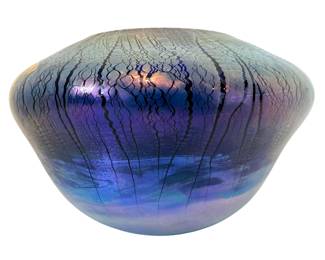 Robert Eickholt hand-blown studio art glass vase