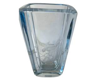 Swedish Art Crystal Vase
