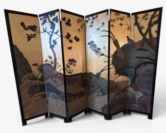 Chinese Painted Room Divider