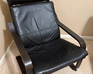 Black accent chair
