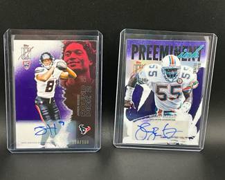 2 Autographed Football Cards