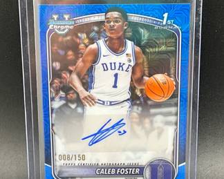 Caleb Foster Autographed & Numbered Card