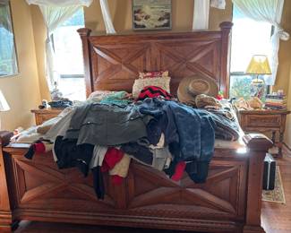 Military Dress Jacket, Bed, Lamps and Tables