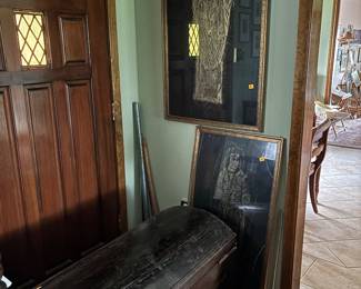 Tack Trunk for Horse Supplies & Brass Rubbings