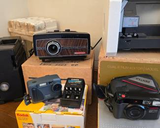 cameras, 8mm film projector