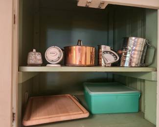 Copper Pot, Tupperware, Vintage Kitchen Wares