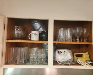 Glassware, hand mixers, Stemware