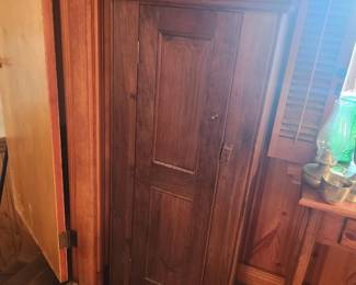 Primitive Cabinet and Pewter