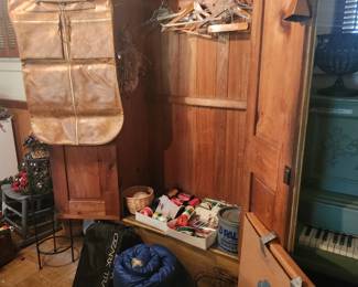 Christmas, Armoire made by Dallas Coltrain's Grandfather