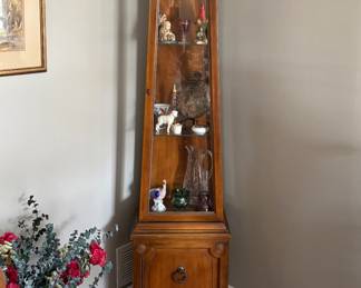 Vintage Curio Cabinet w/ Light 
