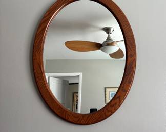 Oak Oval Mirror 