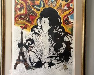 "Paris" by Salvador Dali , Promo Commissioned by Railway Company 