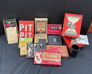 Vintage Card Games Decks Of Cards Carrom Board Pieces