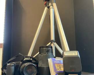 Canon Rebel X EOS Film Camera Tamron Lens Tripod More