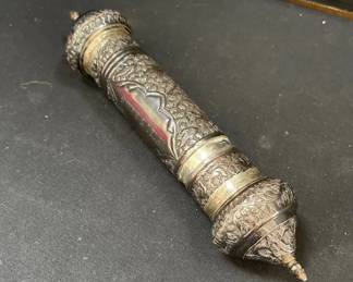 Vintage Scroll Holder Engraved Steve Lela