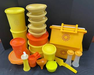 Vintage Tupperware Yellow Orange Themed