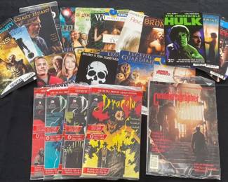 Francis Ford Coppolas Dracula Comic Adaptations with Movie Rental Placards and Magazine Issue