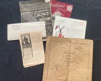 1920s Iron On Embroidery Transfers with Vintage Crochet and Embroidery Patterns