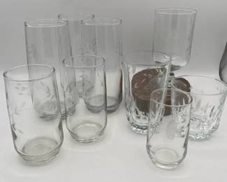 Assortment of Princess House Drinking Glasses