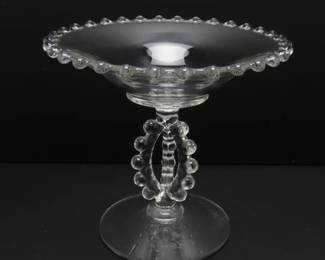 Vintage Candlewick Tri-Stem Compote by Imperial Glass - Ohio