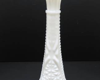 Vintage Anchor Hocking "Stars & Bars" Milk Glass Vase