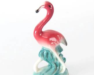 Vintage Miniature Porcelain Flamingo Figure
