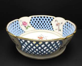 Haviland Limoges Pierced Porcelain Bowl- Limoges, France - See Description