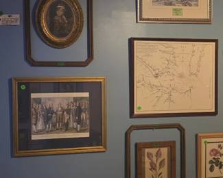 group of decorative wall art