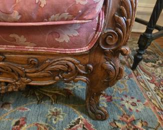 detail of large-scale 19thc sofa