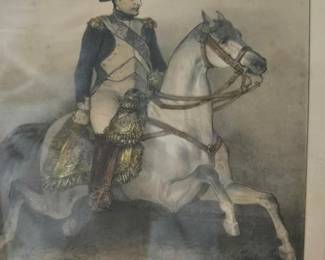 Napoleon mid 19thC hand tinted image