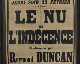 early 20thC silk screen theater poster