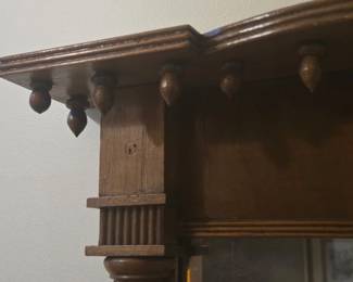 detail of walnut mirror