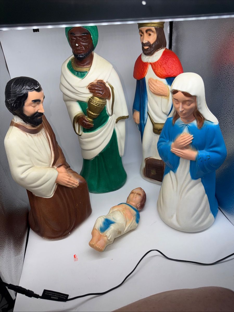 Blow mold nativity set