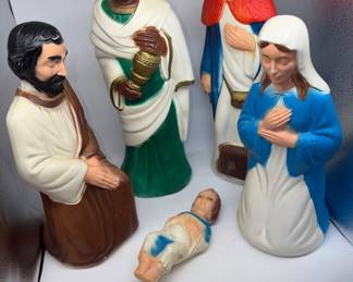 Blow mold nativity set