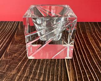 crystal votive candle holder