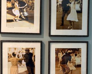 Sepia tint photographs of dancing in NOLA