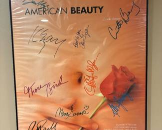 cast signed poster for "American Beauty"