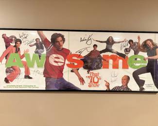 cast signed poster for "That 70s Show"