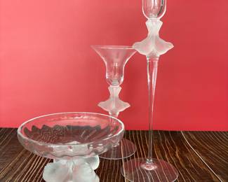 crystal by Lalique and Sasaki
