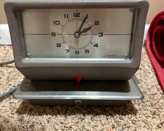 vintage time card clock