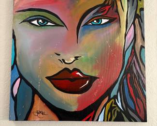 Fun, 1980s glamor portrait, signed